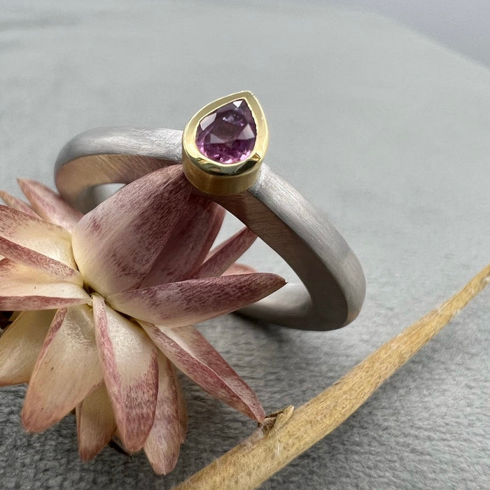 ANILLO TEAR ZAFIRO ROSA