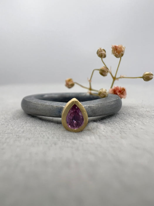 ANILLO TEAR ZAFIRO ROSA