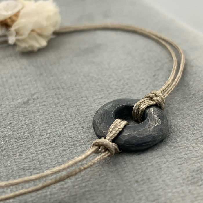 PULSERA DISC PLATA