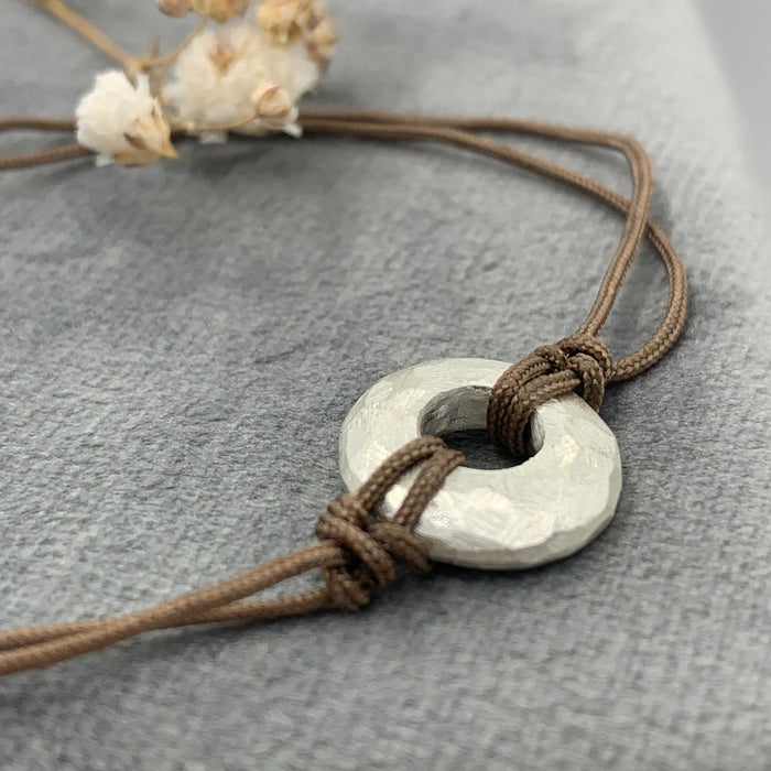 PULSERA DISC PLATA