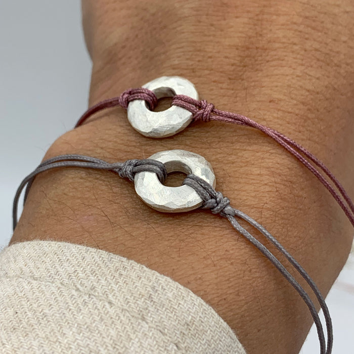 PULSERA DISC PLATA