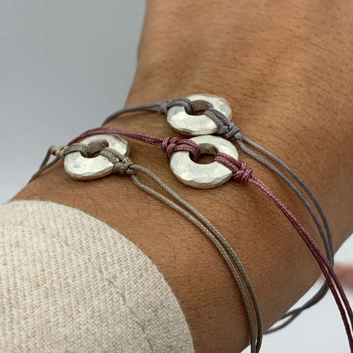 PULSERA DISC PLATA